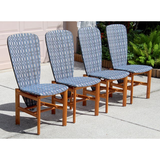 Offered here is a set of 4 vintage 1960s dining chairs by Skovby Møbelfabrik A/S, a Danish maker celebrated for its fine...