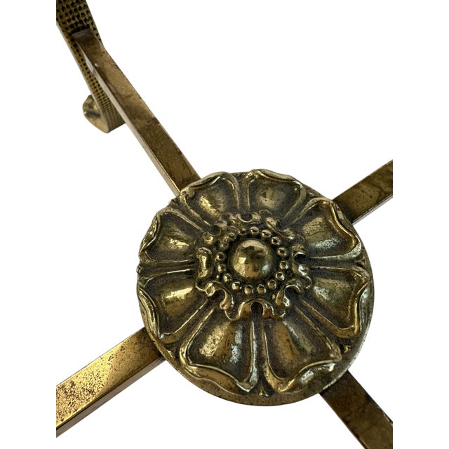 Neoclassical Neoclassical Brass Vanity Seat, Occasional Stool, Footstool. For Sale - Image 3 of 10