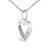 Contemporary .925 Sterling Silver Lab Grown Diamond 1/4 Cttw Three Stone Heart Pendant Necklace - 18" Inches For Sale - Image 3 of 5