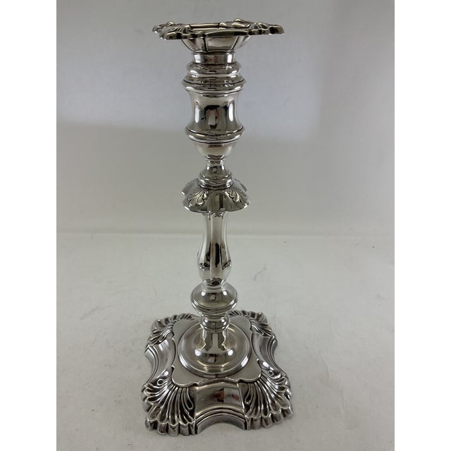 Exquisite & Rare Silver Candlestick by James Dixon & Sons. For Sale - Image 17 of 18