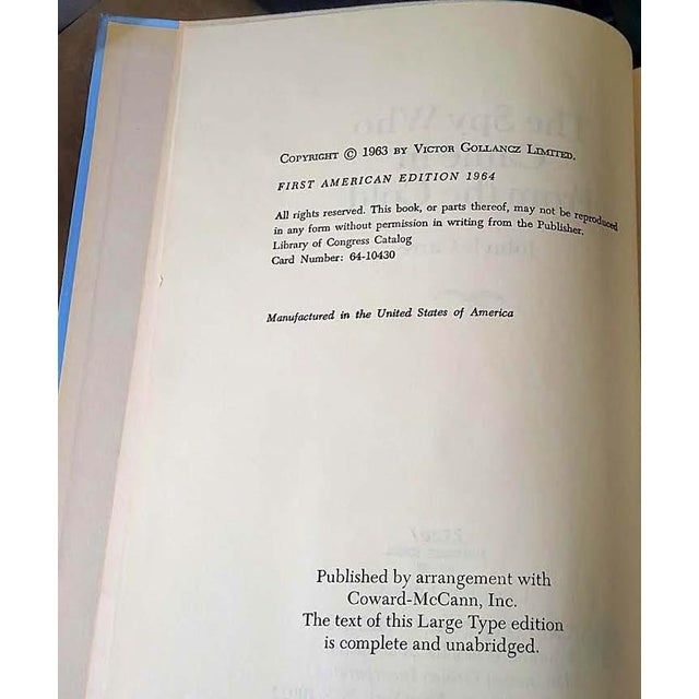 Paper The Spy Who Came in From the Cold Hardcover Large Print John Le Carré Ex-Lib Item For Sale - Image 7 of 8