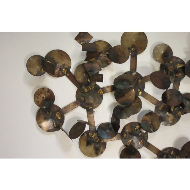 Metal 1970s Metal Circular Wall Sculpture For Sale - Image 7 of 12