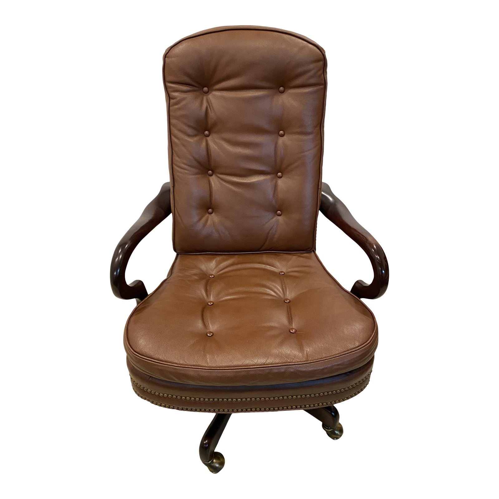 Vintage Hancock & Moore Leather Office Chair Chairish