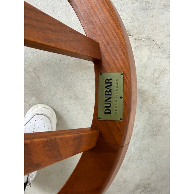 Mid-Century Modern Edward Wormley for Dunbar “Sheaf of Wheat” Glass Top Side Table For Sale - Image 10 of 12