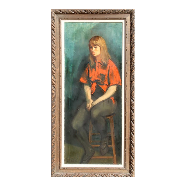 Young Dancer, Portrait Oil Painting by Jan De Ruth For Sale