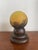 Art Deco Yellow Round Glass Table Lamp from Art Dfrance, 1930 For Sale - Image 6 of 8