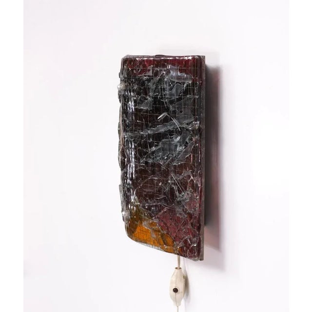 Van Tetterode Art Glass Amsterdam Wall Lamp, 1958 For Sale - Image 9 of 11