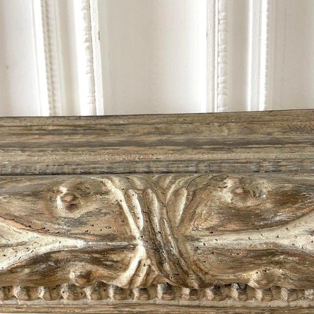 Late 20th Century Large Italian Faded Faded Stripped Gilt Wood Mirror For Sale - Image 10 of 11