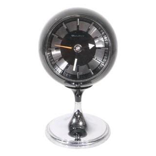 Mid 20th Century Space Age Pedestal Ball Clock Bulova 634 Made in Japan For Sale