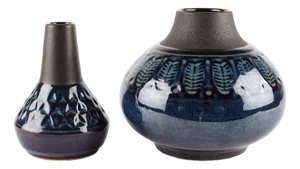 Ceramic Vases by Einar Johansen for Søholm Stentøj, Denmark, 1960s, Set of 2