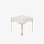 Metal Astor Petite Brass Ottoman in Snow Velvet by Montage For Sale - Image 7 of 7