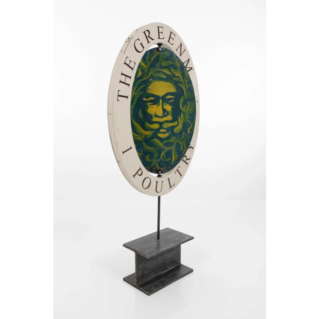Metal The Green Man Sign For Sale - Image 7 of 11