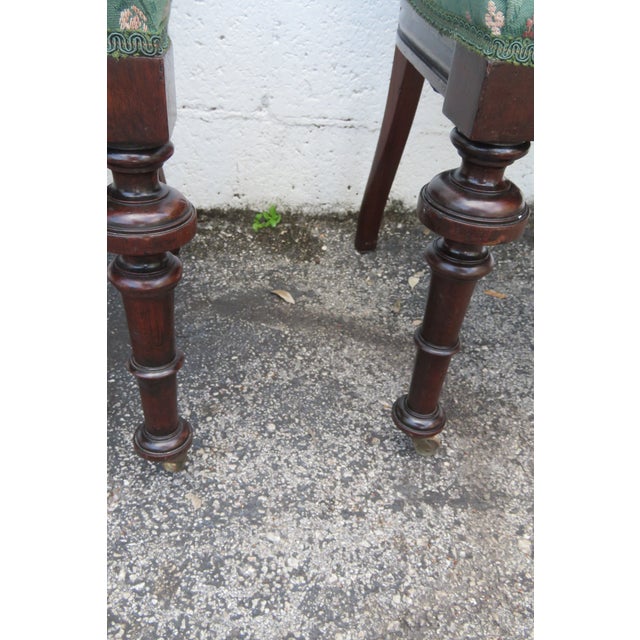 Victorian Late 1800s Carved Small Accent Side Chairs 6227 For Sale - Image 12 of 18
