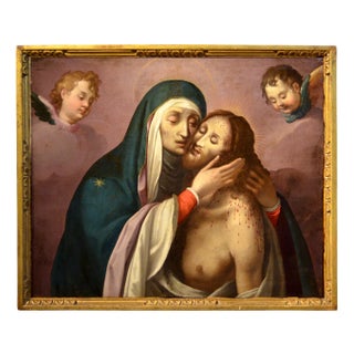 Circle of Scipione Pulzone, Christ & Madonna, 1600, Oil on Canvas For Sale