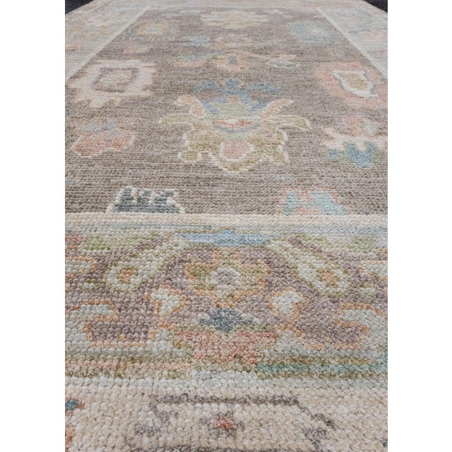 Textile Turkish Oushak Rug 3'10" x 6'1" For Sale - Image 7 of 8