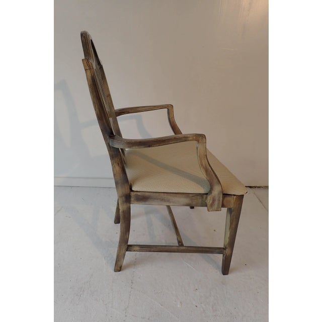 Wood Duncan Phyfe Style Side Chair Distressed Decor Finish 38.5H x 23D x 24W For Sale - Image 7 of 9