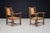 Wood French Oak and Rush Armchairs in the style of Charles Dudouyt, France, 1940, Set of 2 For Sale - Image 7 of 11