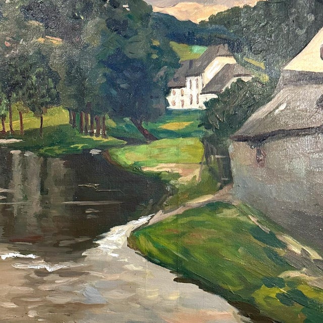 Antique Framed Oil Painting on Canvas by Leon De Frecheux (1884-1944) For Sale - Image 14 of 18