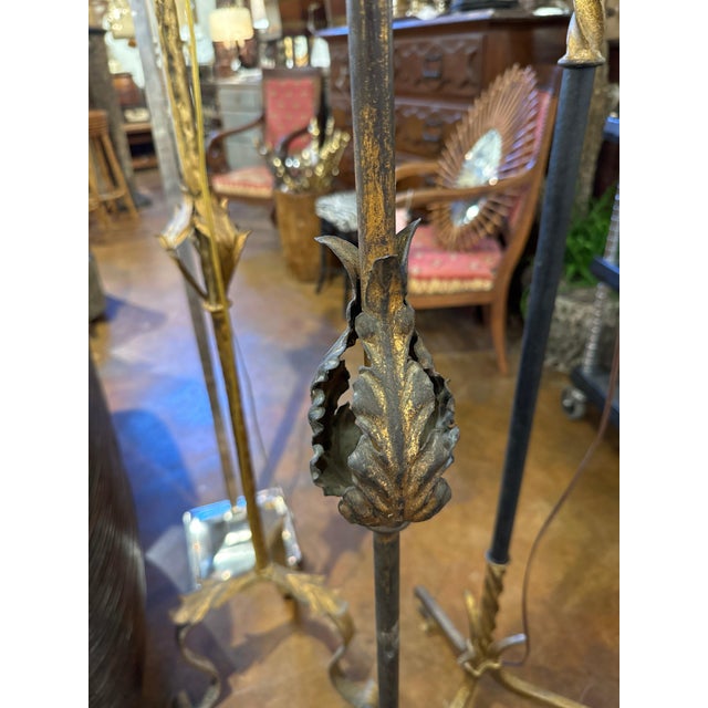 Spanish Spanish Gilt Floor Lamp For Sale - Image 3 of 4