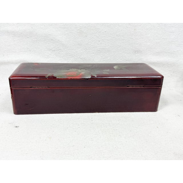 Late 20th Century Vintage Chinoiserie Lacquered Box For Sale - Image 5 of 10