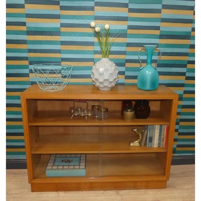 Display Cabinet in Elm and Glass, 1960s For Sale - Image 10 of 16