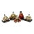 Mid 20th Century Handmade Hand Painted Japanese Imperial Court Hina Doll With Original Case Set of 5 Pieces For Sale