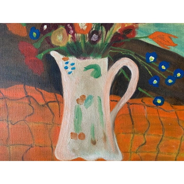 Mid 20th Abstract Wildflowers Still Life Painting by Marie Howell For Sale - Image 4 of 11