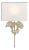 Currey & Company Gingko Wall Sconce, Silver For Sale