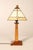 Stickley Mission Collection Oak Table Lamp with Art Glass Shade For Sale - Image 17 of 18