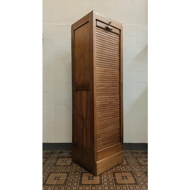 Antique File Cabinet with Sliding Doors, High-End, Single Unit, France, 1930s For Sale - Image 3 of 14