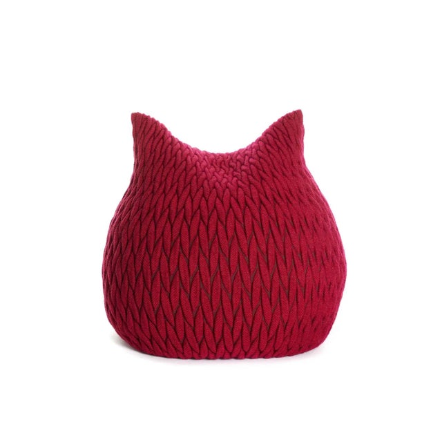 Contemporary Small Slumber Pouf by Aleksandra Gaca For Sale - Image 3 of 4