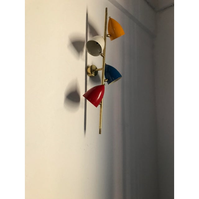 2000 - 2009 Italian Primary Color Stilnovo Style Sconces For Sale - Image 5 of 8
