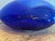 Blue Mid-Century Modern Hand-Blown Cobalt Blue Glass Flat Oval Pillow Vase For Sale - Image 8 of 8