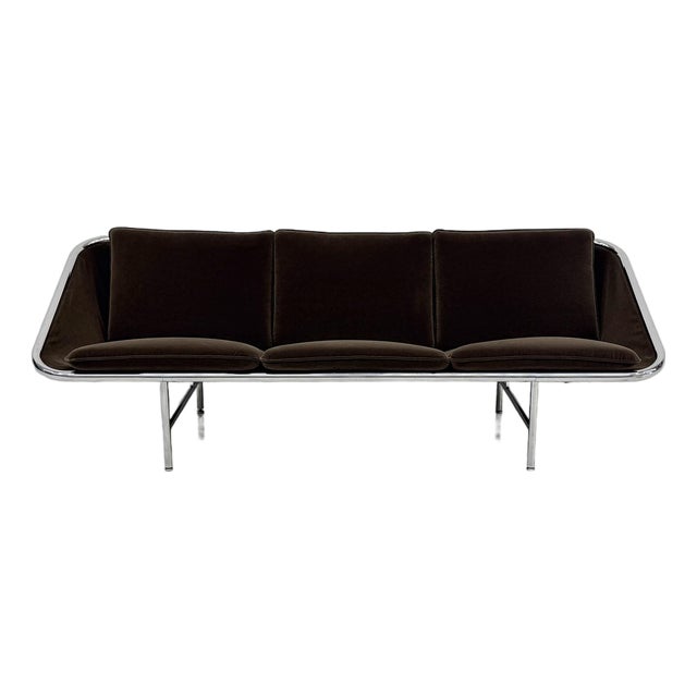 Rare George Nelson for Herman Miller Sling Sofa, Model 6832 in Rohleder Velvet For Sale