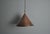 Handcrafted Danish cone shaped copper pendent lamp by Th. Valentiner. Beautiful brass details. Made in Denmark in the...