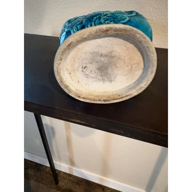 Fine Vintage Pair of Chinese Turquoise Glazed Vases, 8.5” High Each, From Christie’s Auction House For Sale - Image 6 of 10