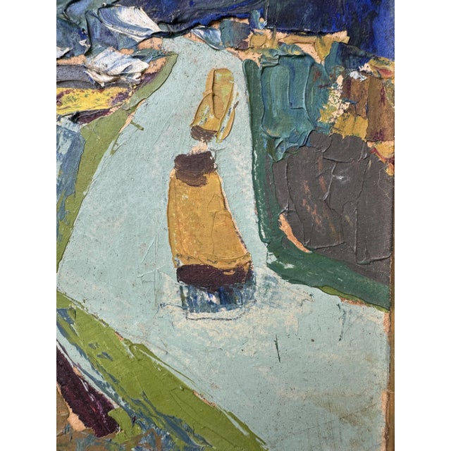 Impressionist Painting, Circa 1890/1900, Barges in the Seine, Oil on Cardboard For Sale - Image 3 of 8