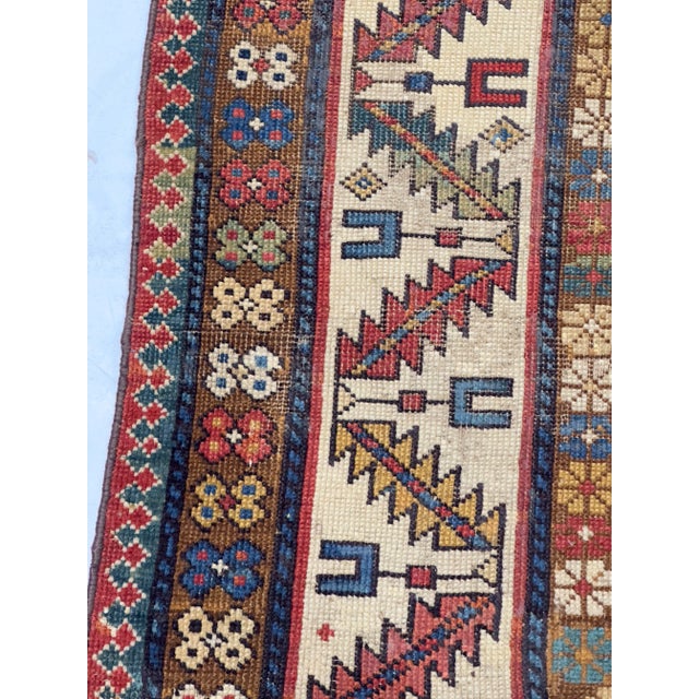 Antique Caucasian Kazak Rug 3’5" X 6’1" For Sale - Image 4 of 11
