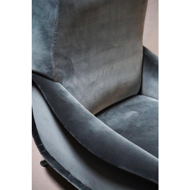 Blue Lady Archairs attributed to Marco Zanuso for Arflex, 1960, Set of 2 For Sale - Image 8 of 13