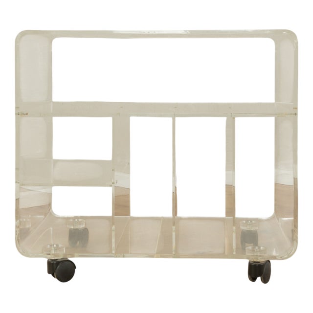 Acrylic Glass Hifi-Rack Trolley, 1960s For Sale