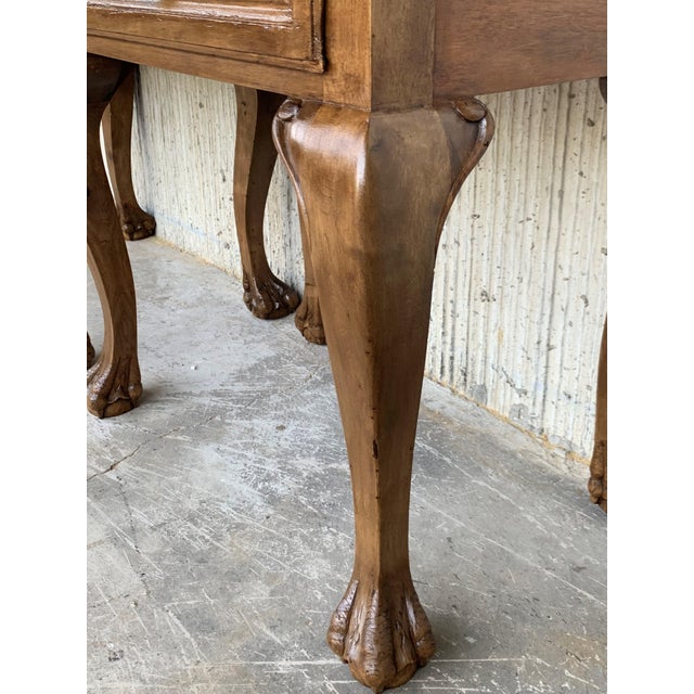 20th Century Pair of French Nightstands with One Drawer and Claw Feet For Sale - Image 12 of 18