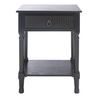 Haines 1 Drawer Accent Table in Black For Sale