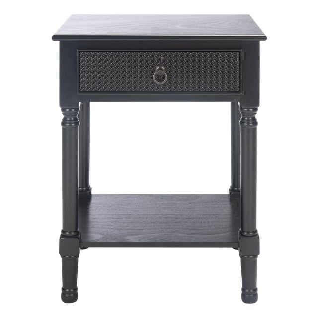 Haines 1 Drawer Accent Table in Black For Sale