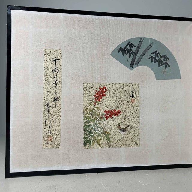 Decorative Japanese Folding Screen, 1980s For Sale - Image 9 of 18