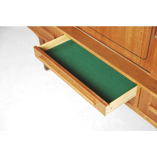 Vintage Danish Teak High Sideboard, 1950s For Sale - Image 9 of 18