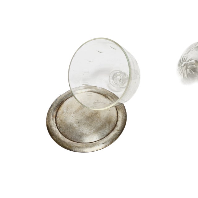 Art Nouveau Bowl with Crystal Cake Cover, Germany, 1920s, Set of 2 For Sale - Image 14 of 18