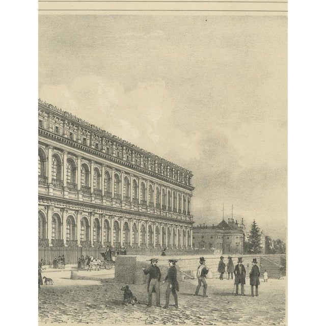 19th Century After Benoist, Palais d'Orsay and Legion D'honneur, Paris, 1845, Lithograph For Sale - Image 5 of 9