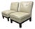 Crate & Barrel Leather Slipper Lounge Chairs, Pair For Sale
