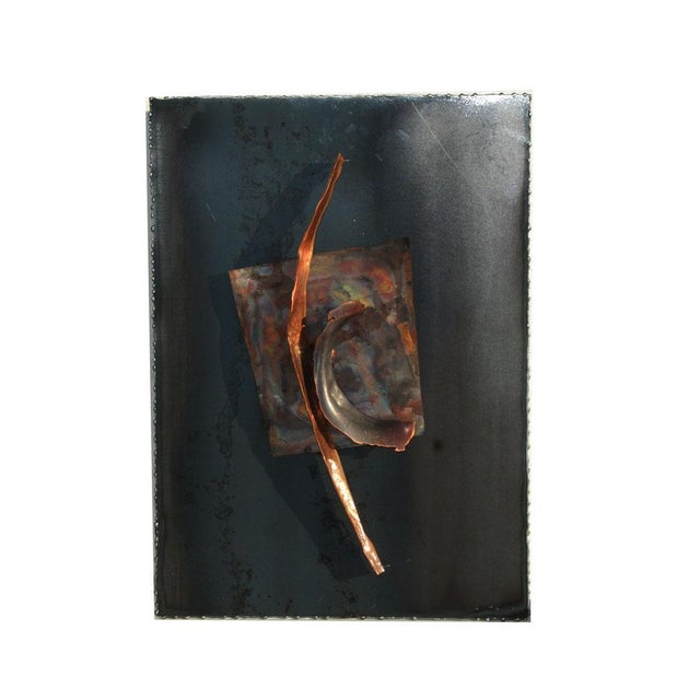 Brown Abstract Metal Relief by Navid Ghedami For Sale - Image 8 of 10