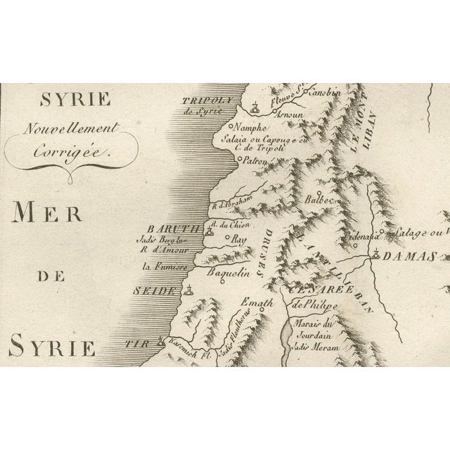 Antique Map of Syria, Mount Lebanon and Palestine, 1760s For Sale - Image 4 of 10